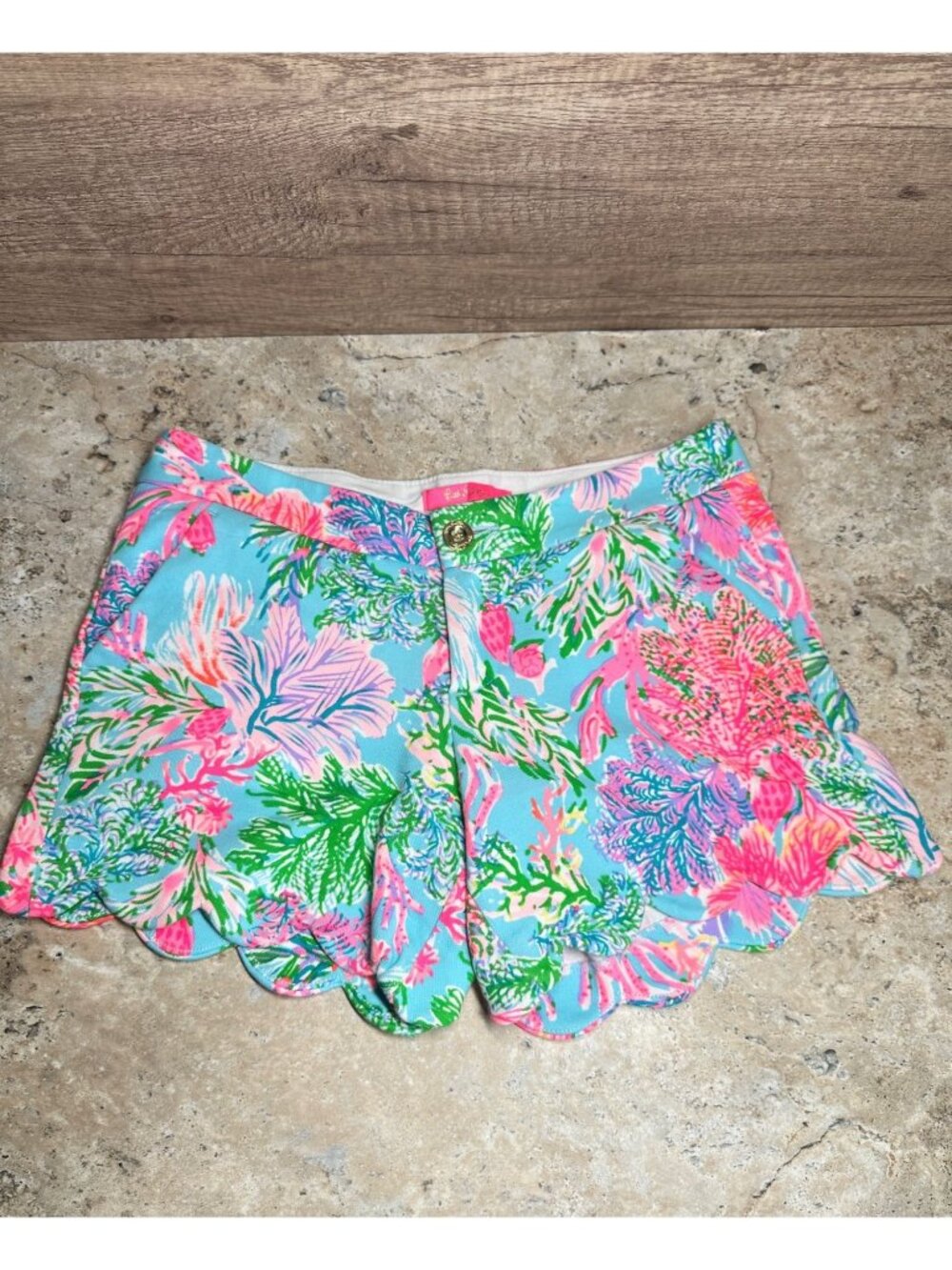 Lilly Pulitzer Buttercup Knit Shorts Cay To My Heart Celestial Blue Size 4 NWT
